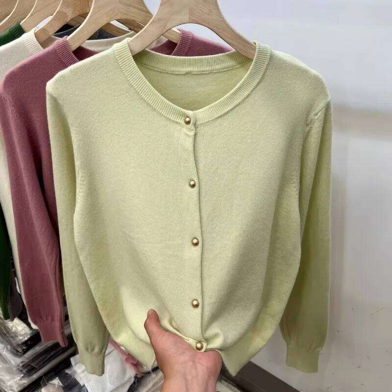 2025 Autumn Winter Long Sleeve Sweaters Cardigans O-Neck Knitted Sweater Women Tops Knitwear Clothing Fashion Z260314