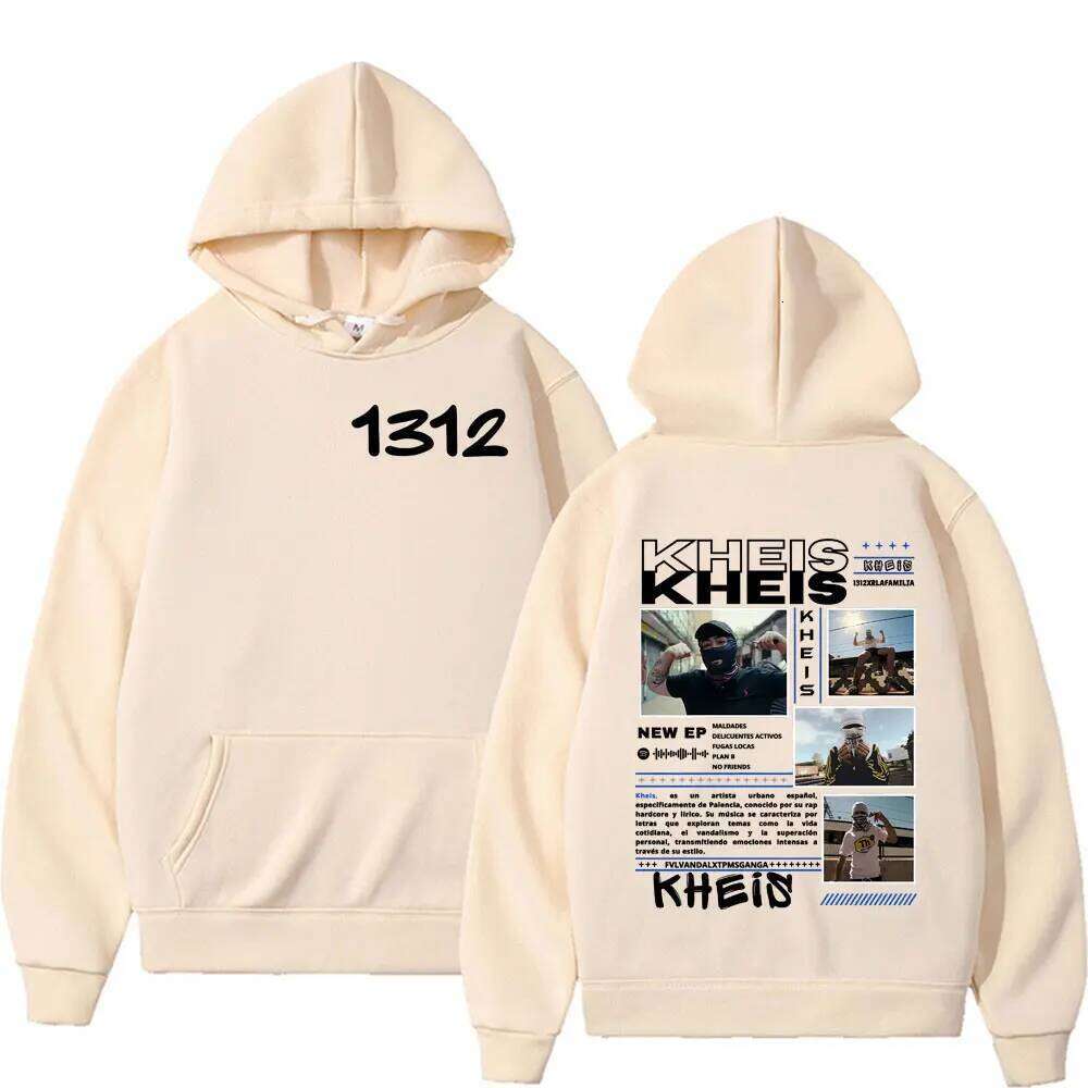 Rapper KHEIS 1312 Xrlafamilia Album Tour Hoodies Men's Clothing Fashion High Street Pullover Tops Casual Long Sleeve Sweatshirts Z260314