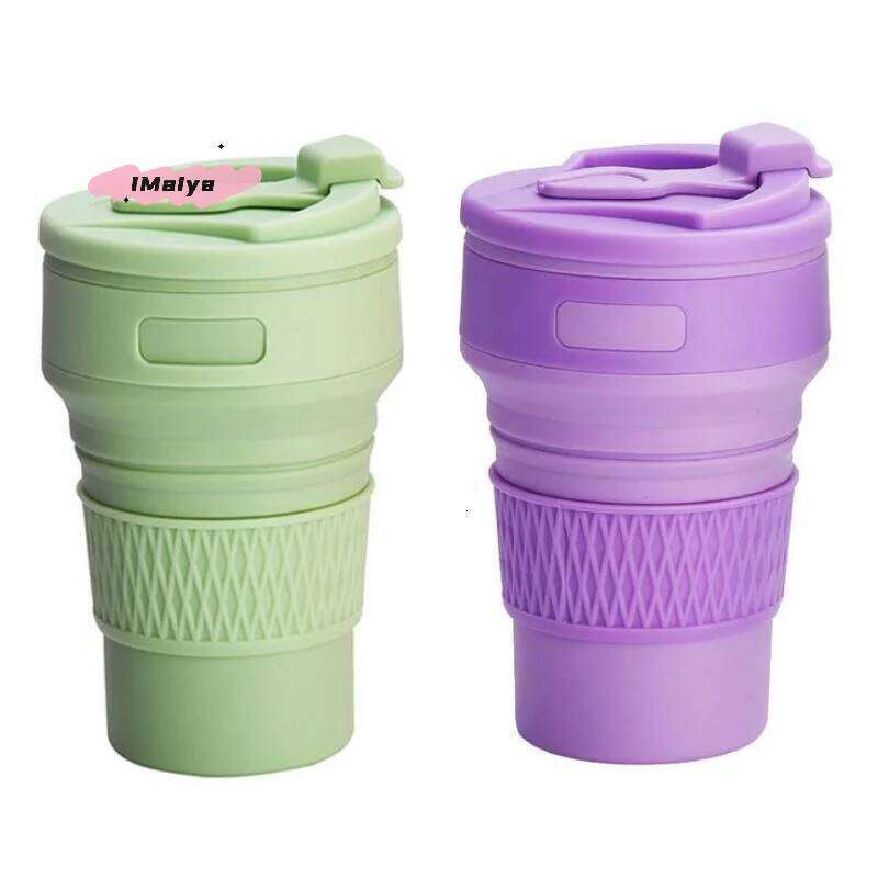 1Pc 350ml Collapsible Silicone Coffee Mug Travel Folding BPA-Free Food Grade Insulated Flask Water Cup Z260313