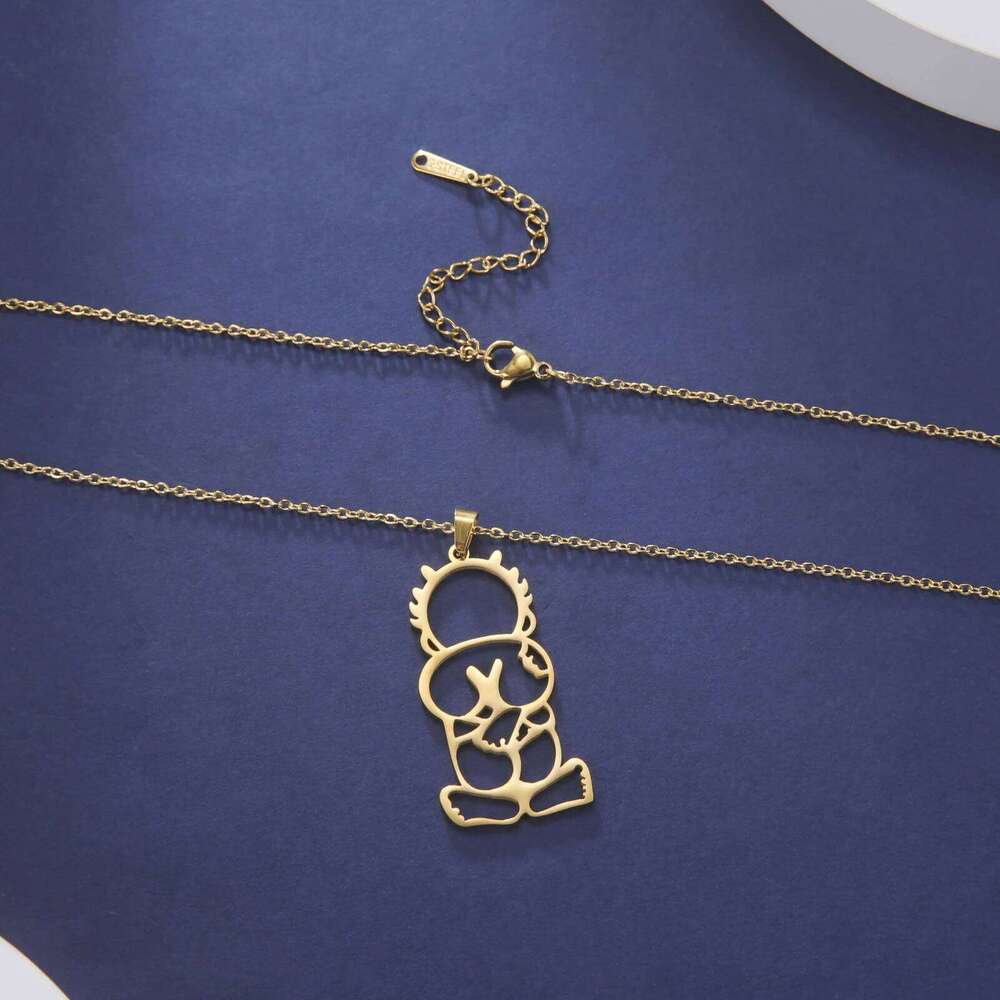 LIKGREAT Fashion Jewelry Handala Hanzala Palestine Stainless Steel Boy Pendant Chain Necklace Gift for Women Men New H260312