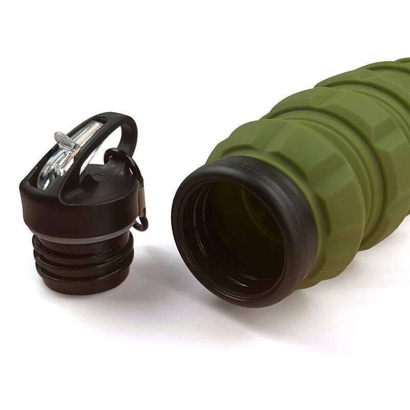 Food-Grade Silicone Folding Retractable High Temperature Camouflage Sports Water Bottle Riding Camping Z260313