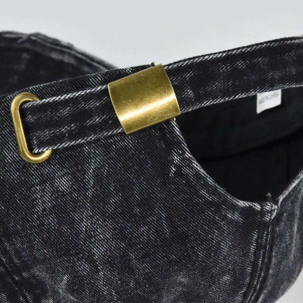 Vintage Washed Cotton Baseball Ripped Wide Brim Round Top Tie-Dye Denim Adjustable Unisex Sun Hat Sport Cap for Outdoor Z260313