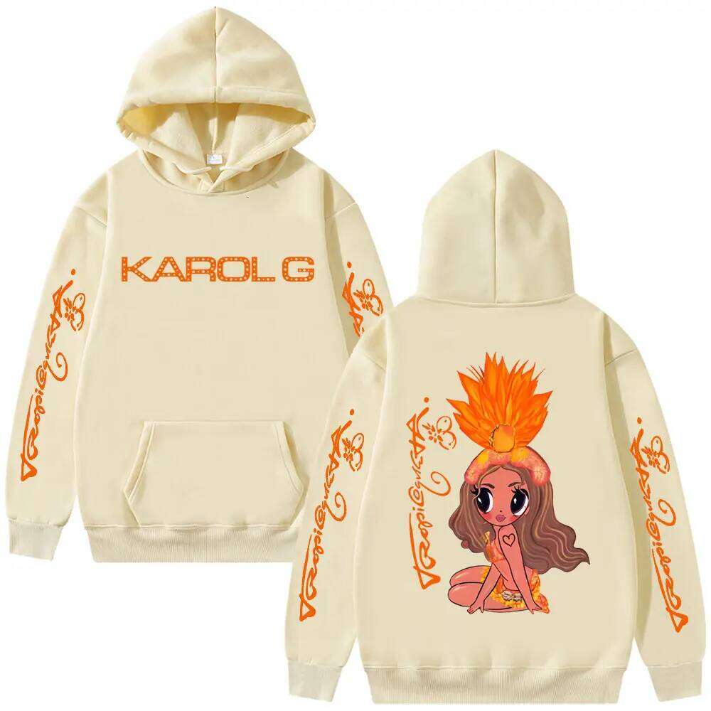 Karol G Tropicoqueta 2025 Hoodie Men Women Fashion Pop Music Sweatshirt Unisex Casual Fleece Cotton Oversized Hoodies Pullover Z260314