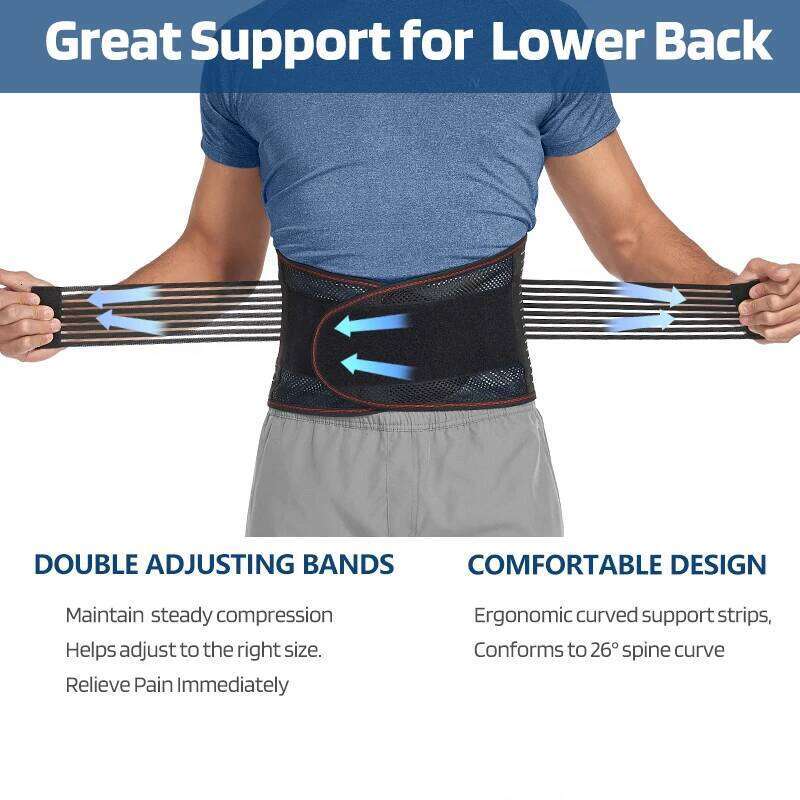 Lower Brace Lightweight Breathable Lumbar Support Belt for Men/Women Sciatica Back Pain Relief Waist 26Y0313