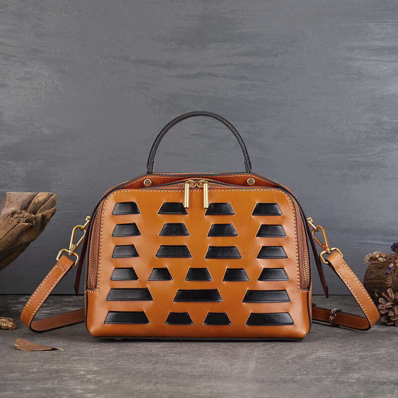 Luxury BagsTotes New Product Top Layer Vegetable Tanned Leather Dumpling Vintage Woven Series Large Capacity Handheld Crossbody Women S Bag SENYY