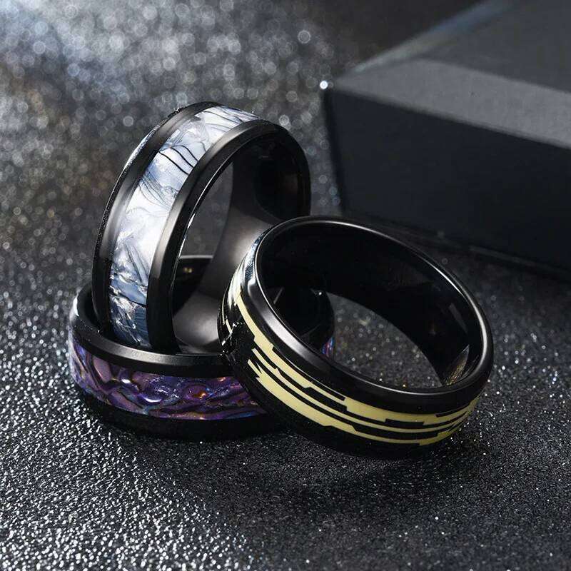 Autumn and Winter New Style Fashion Couple Romantic Women Ring Trendy Men Stainless Steel Rings Wedding Band Jewelry H260312