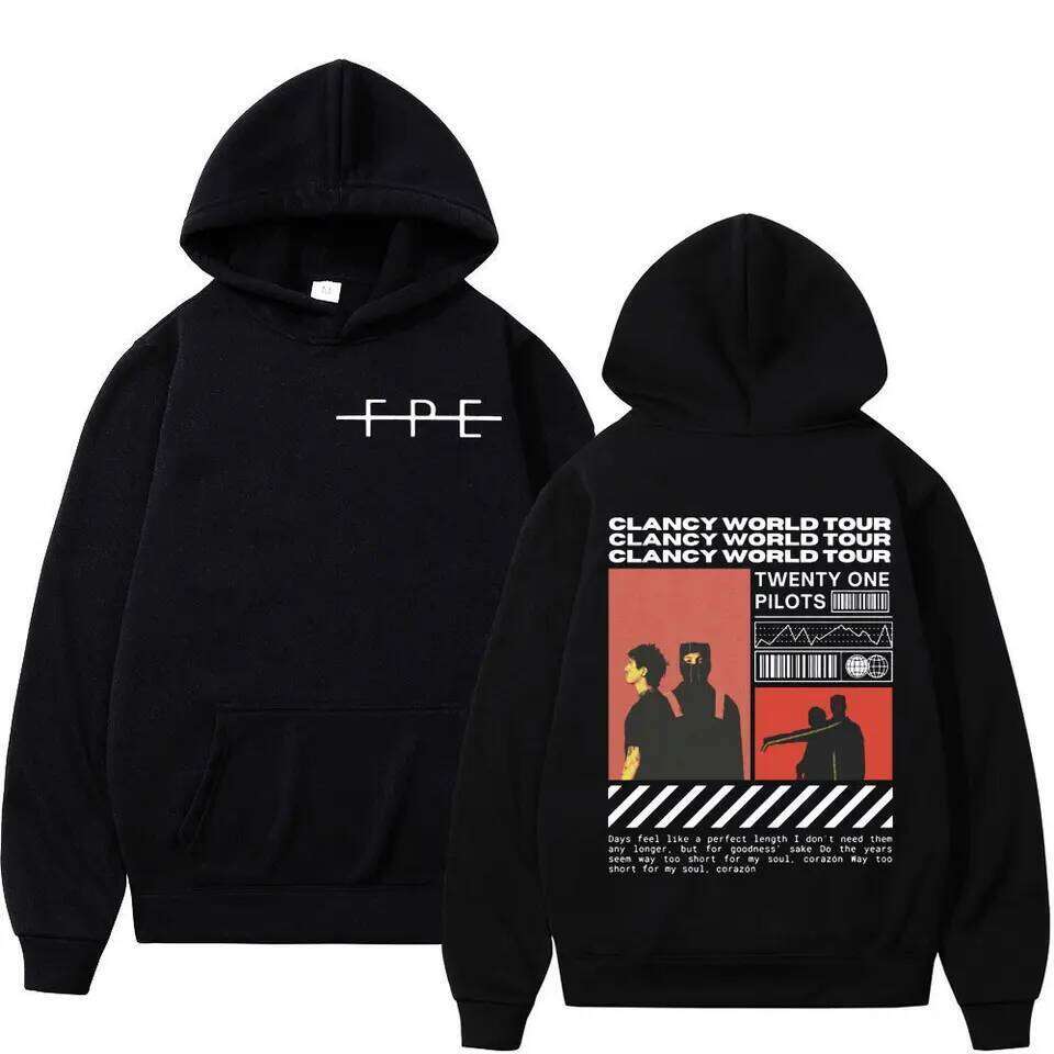Hip-hop singer Twenty One Pilots Clancy tour men's hoodie autumn winter men and women street fashion pullover sweatshirt Z260314
