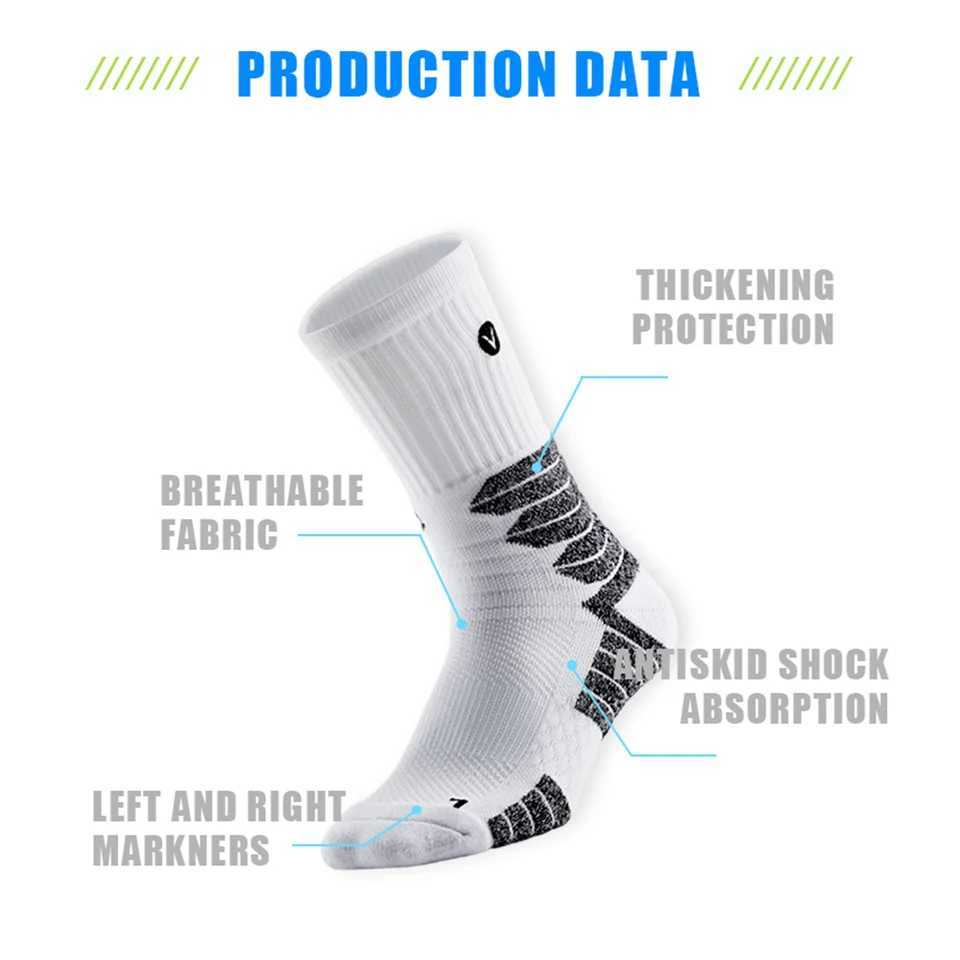3 Pairs Professional Sport Socks Towel Bottom Non Slip Basketball Socks Outdoor Golf Racing Cycling Socks Footwear D260313