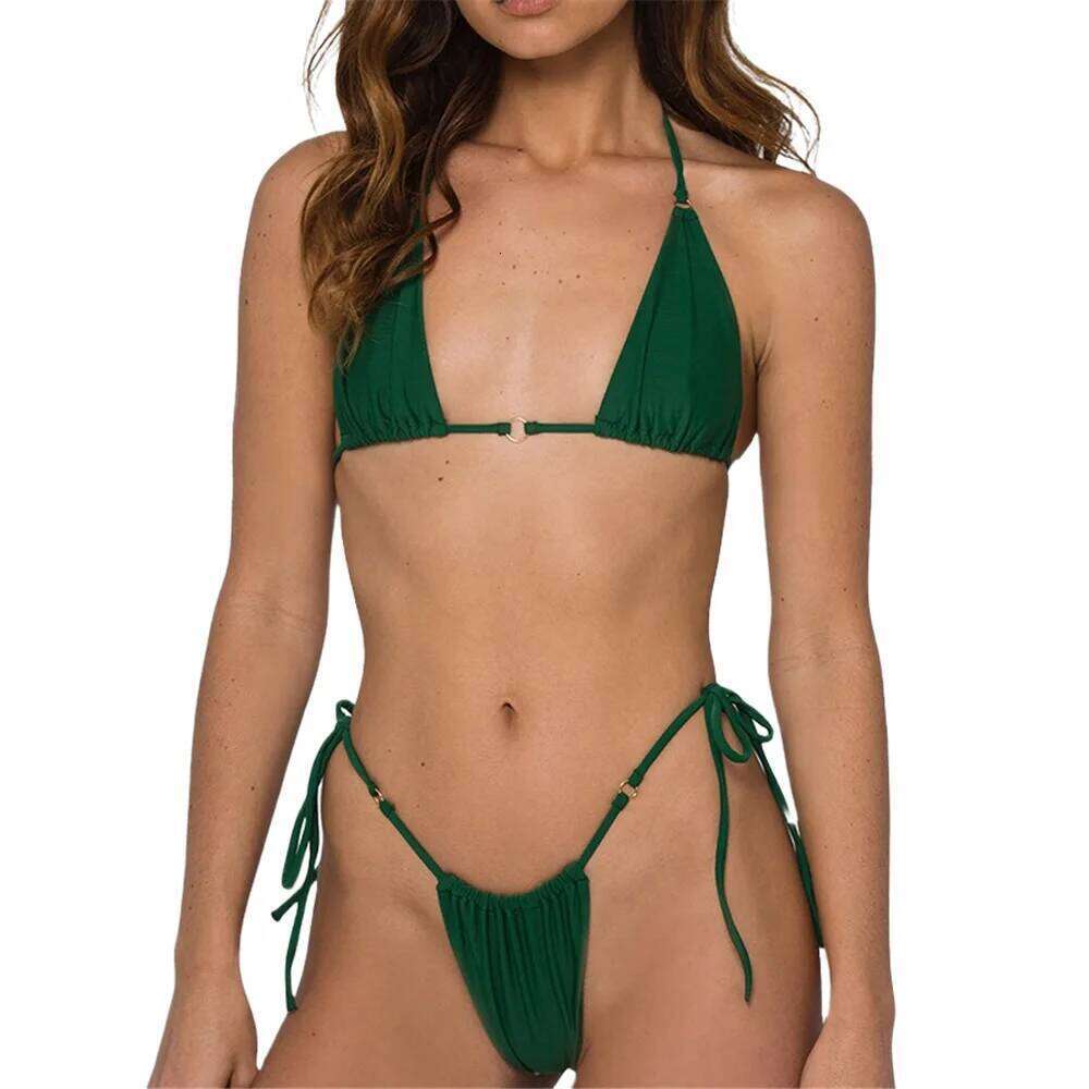 2026 High Waist Bikinis Sexy Women Swimsuit Swimwear Female Solid Bikini Set Biquini Bathing Swimming Suit Beachwear Y260303