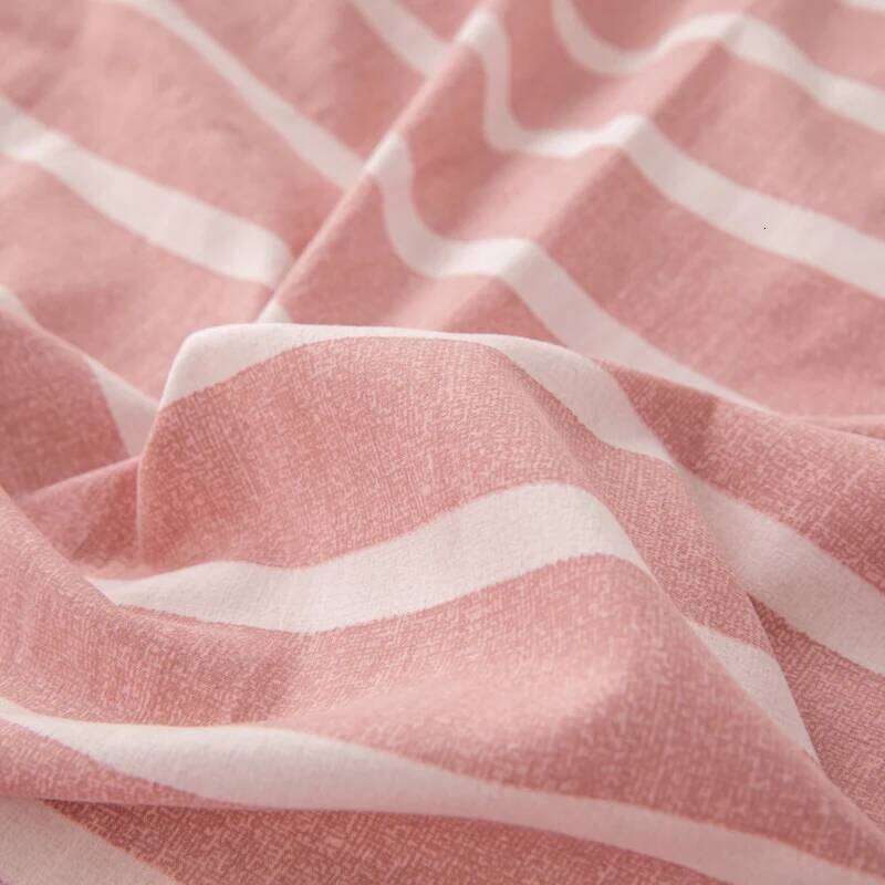 WASART Pink striped bedding four-piece set duvet cover bed sheet with pillowcase 220x240 queen king size four seasons universal H260312 - view 3