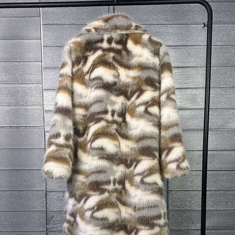 High Quality Camouflage pattern Imitating Fox Thickened 2025 New Temperament Winter Women Fur Coat H778 Z260313
