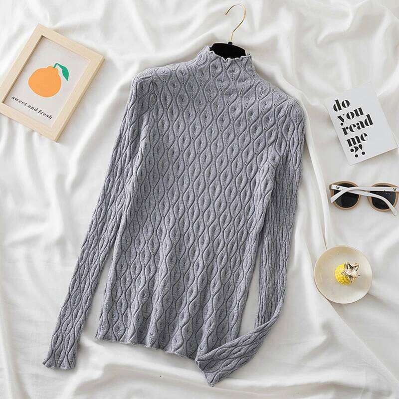 Autumn Winter Soft Warm Cashmere Turtleneck Women Sweaters Knitted Slim Pullover Female Solid Jumper Pull Sweater Casual Tops Z260313