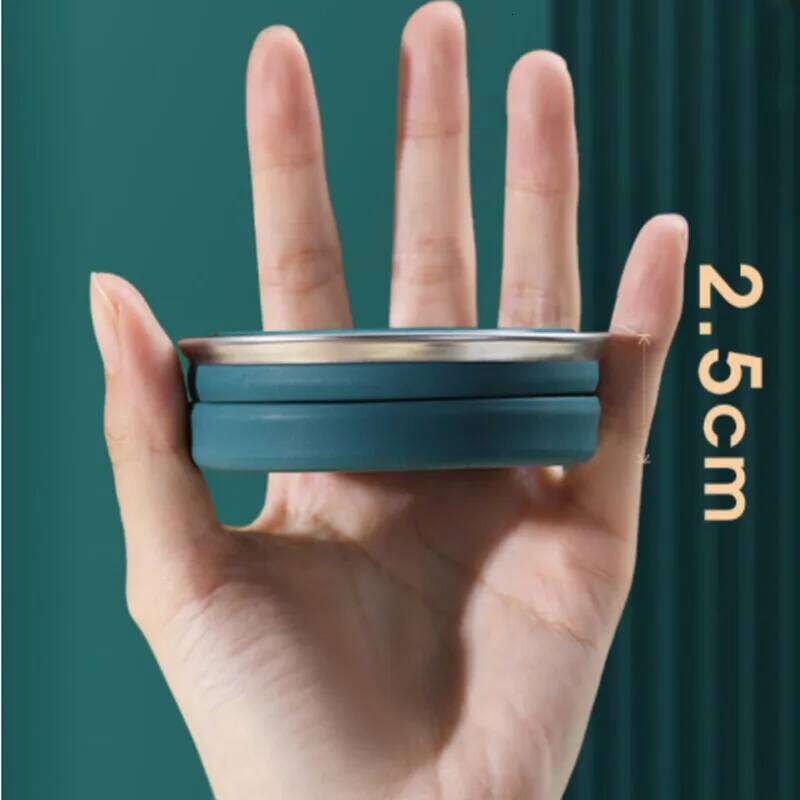 Silicone Folding Portable Water Bottle Coffee Cup Heat Resistant Mug with Lid Collapsible Outdoor Travel Camping Drink Z260313