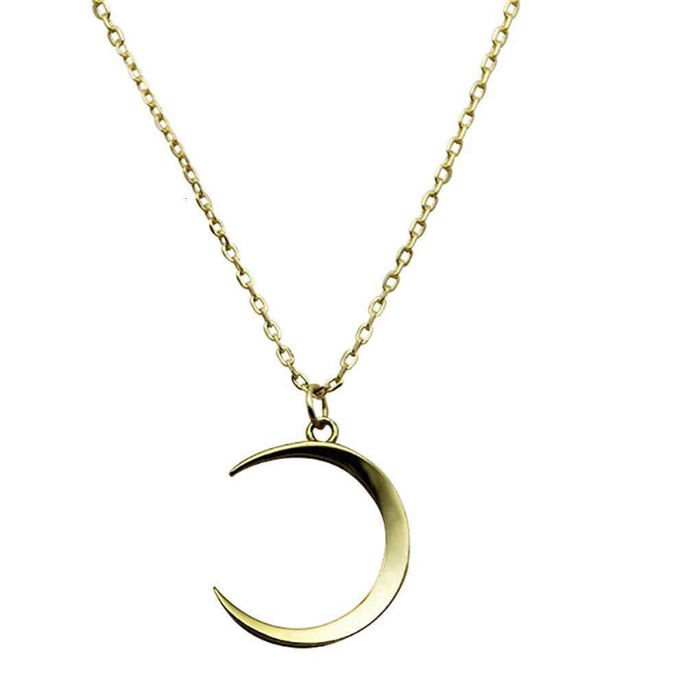 SUMENG 2024 New Fashion Sweet Moon Silver Color Jewelry Temperament Crescent Clavicle Chain Pendant Necklaces For Women H260312