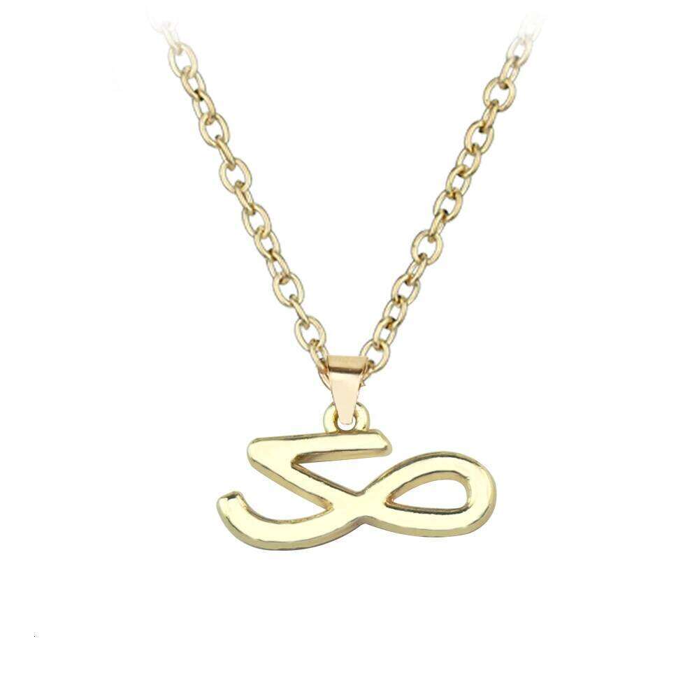 Korean Wave New Jeon Jung Kook Design Letter Necklace Trend Personalized Men's and Women's Jewelry Fans Couple Gifts H260312