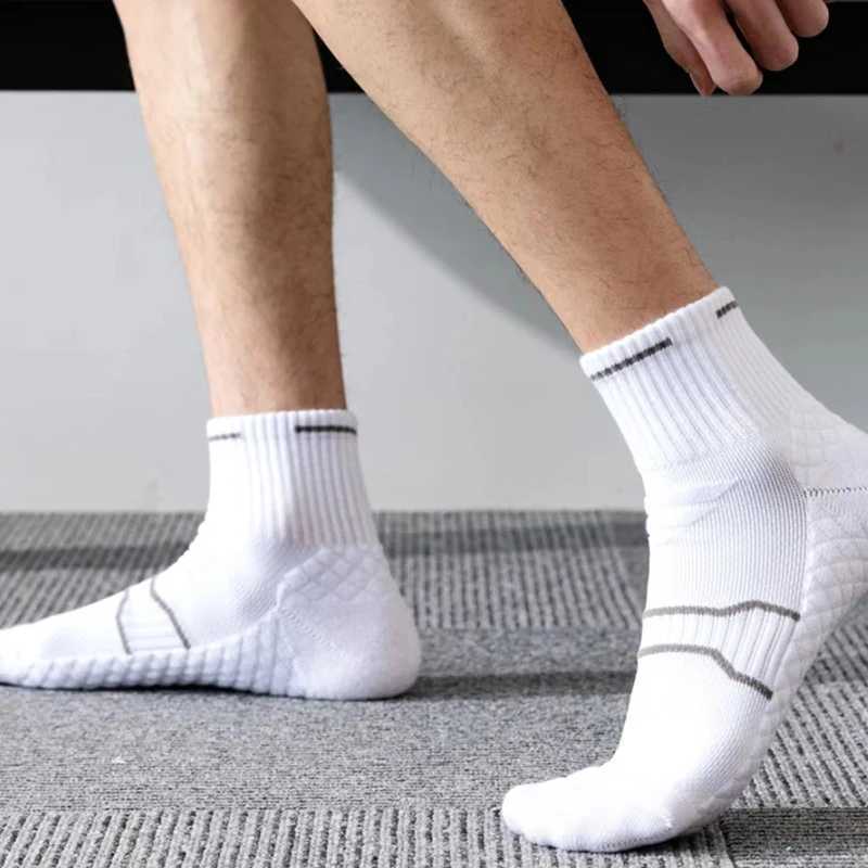 3pairs mens thick towel sports short socks Autumn winter warm mens outdoor running long socks mas basketball Tall tube socks D260313