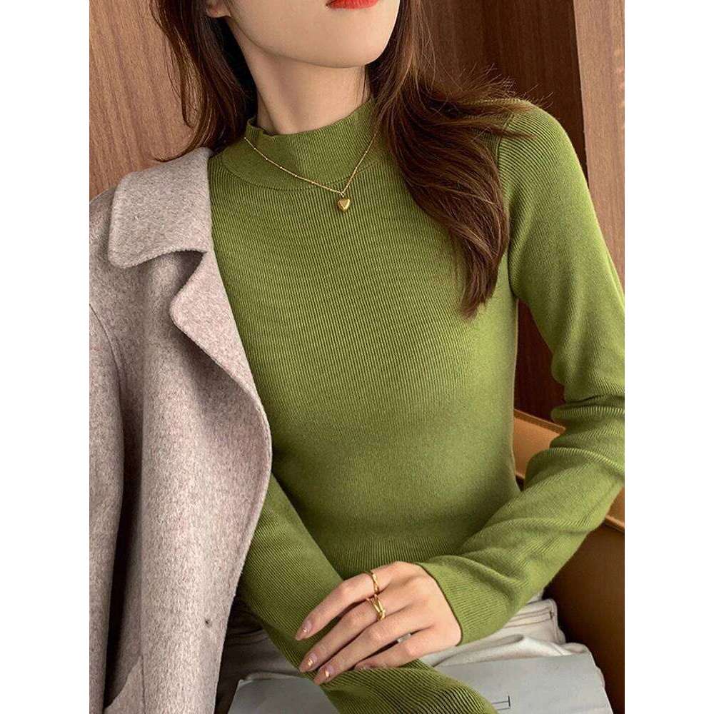 Turtleneck Pullovers Autumn Winter New Cashmere Sweater Women's Casual Knit Solid Tops Korean Fashion Warm Bottoming Sweaters Z260313