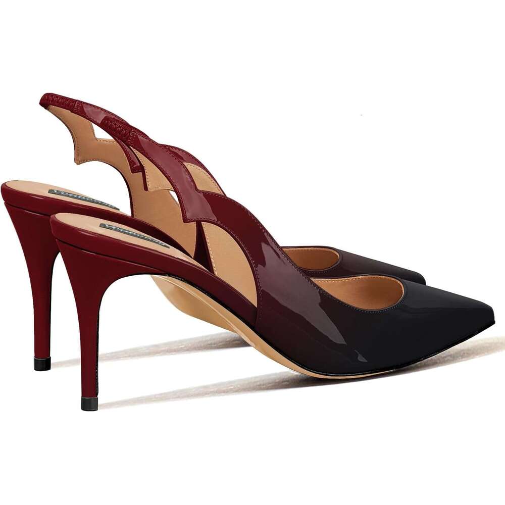 Closed Toe Stiletto Slingback Heeled Sandals Sexy Dress Shoes High Heels Women Shoes MOJIDASHU