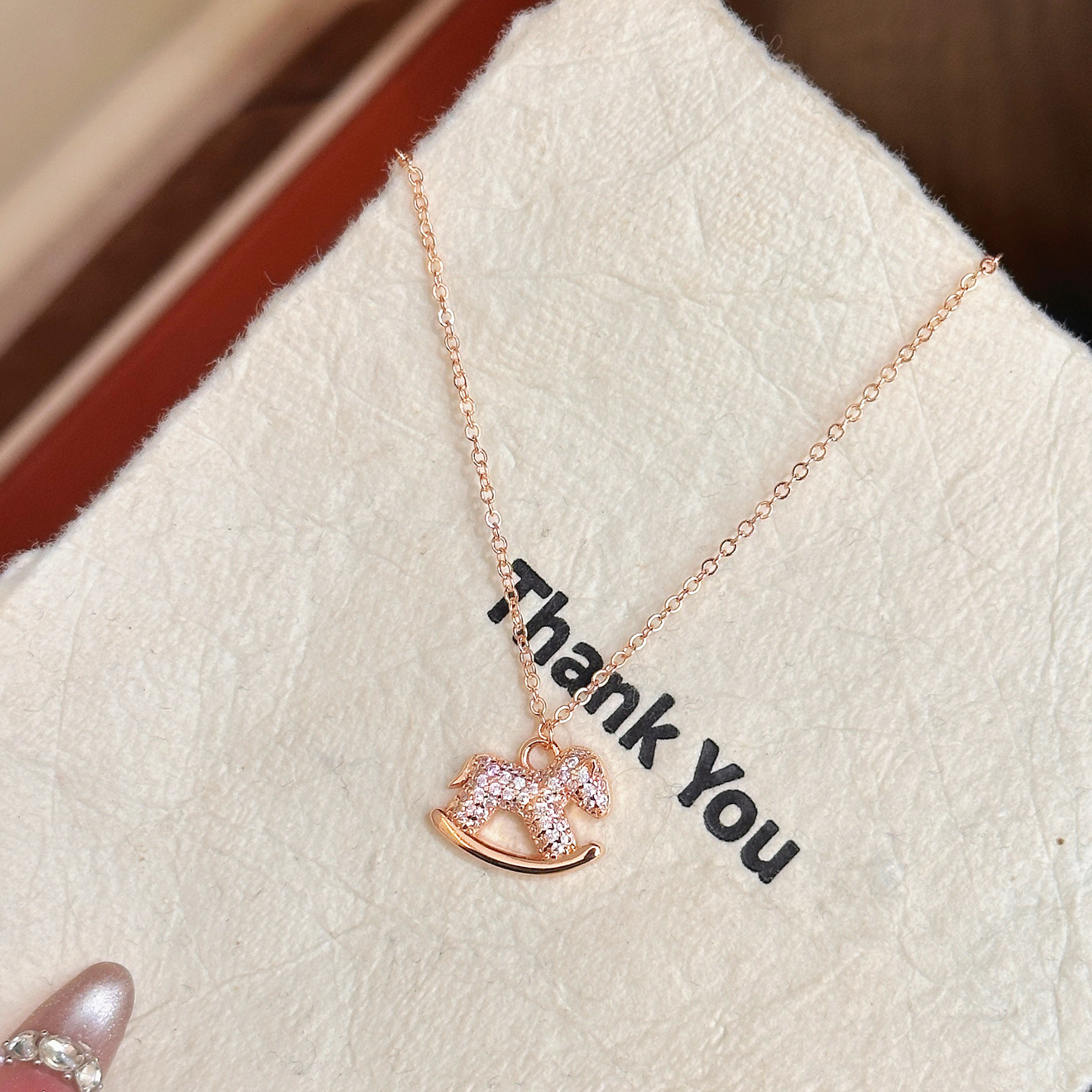 Instantly Rich Little Horse Necklace Fashionable Women's Accessories For Women Light Luxury Niche Design Collarbone Chain Full Diamond High-end J