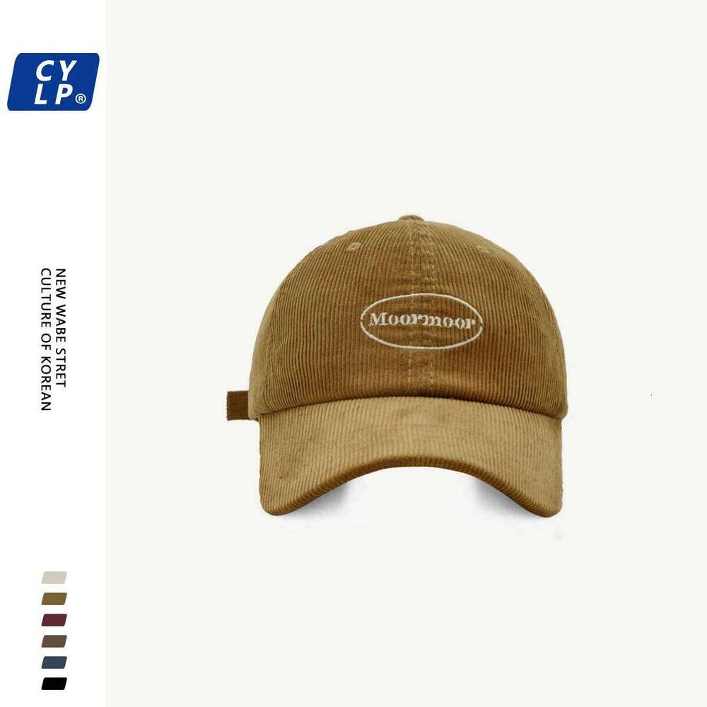 Brand Letter Embroidery Corduroy Baseball Men Women Autumn and Winter Korean Style All-Matching Wide Brim Peaked Cap Z260313