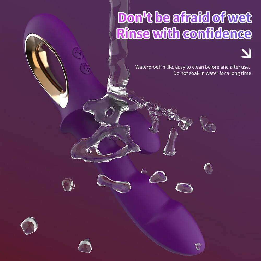 Womens Double Head Vibrator - 12-Speed Adjustable ABS+Silicone+Plating, Clitoral G-Spot Stimulator Adult Products Sex Toy 26H0313