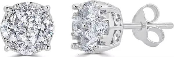 Top Quality Moissanite Diamond Earring with Brilliant Cut Stones Perfect for Weddings and Gifts Affordable at Wholesale Price