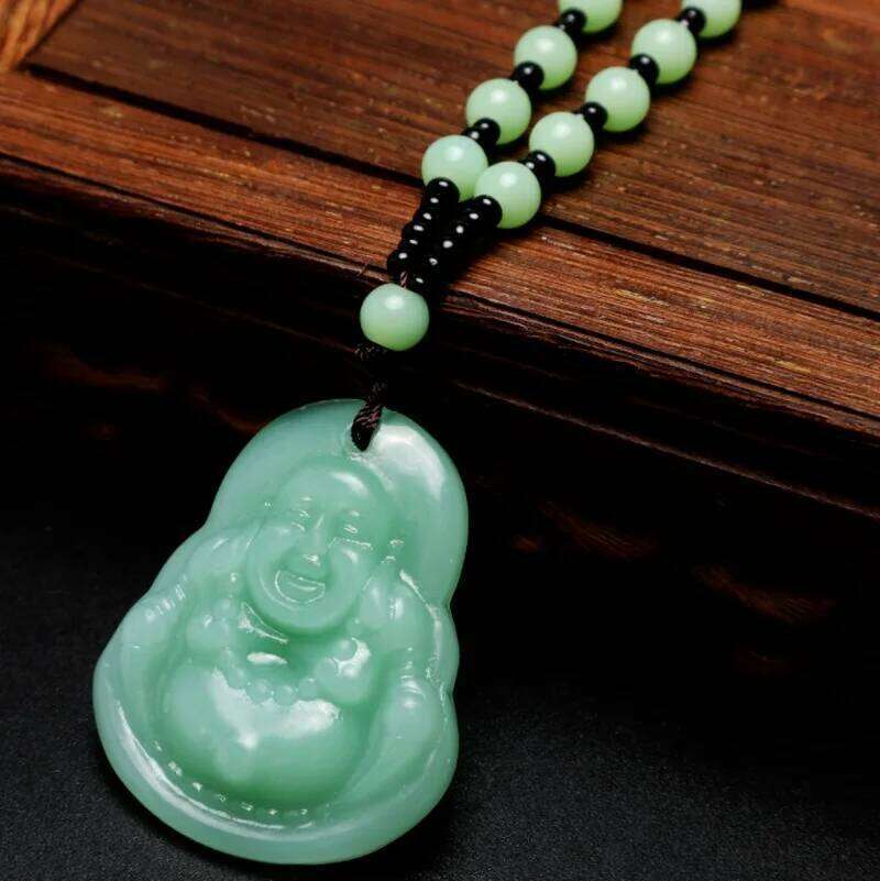 Fashion Natural Stone Amulet Necklace Classic Color Bead Chain Crystal Pendant Jewelry Gifts H260312