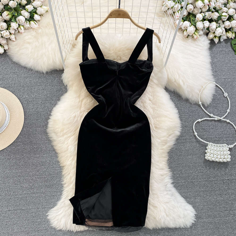 Cross-border hot girl style strapless dress, summer fashion mesh pleated elastic slim-fit bodycon dress