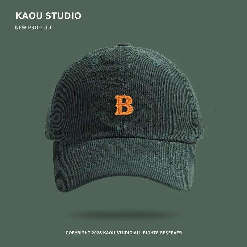 New Simple Letter Sticker Corduroy Baseball Caps for Men and Women Spring Autumn Street Trend Versatile Casual Hip-hop Hats Z260314