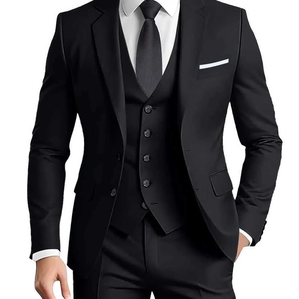 Mens Green Olive Terno Suit with Peak Lapel 3-Piece Formal Ensemble Jacket Pants Vest for Home Party Occasions M260313