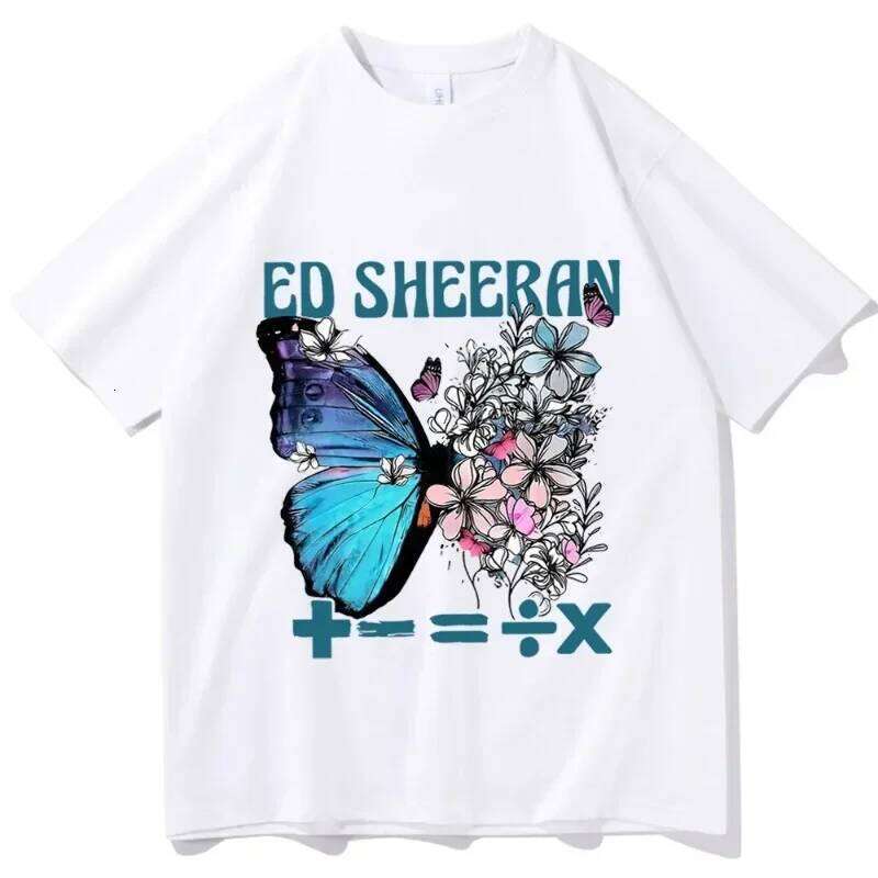 Summer The Mathematics Tour Shirt Merch Ed Sheeran Fan Gift Women O-Neck Short Sleeve Shirts Unisex Z260314