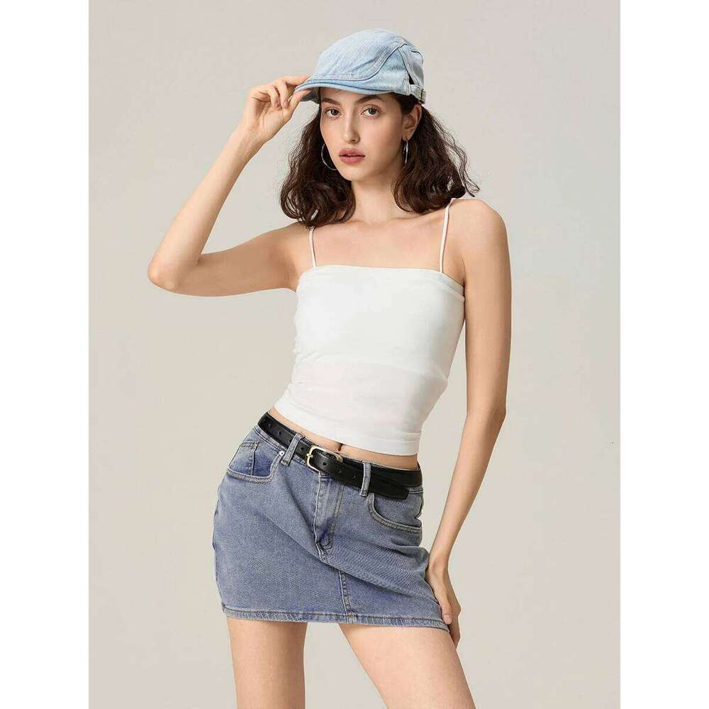 Denim For Women Solid Color Bodycon Jeans Summer Casual Mini Skirts Z260314