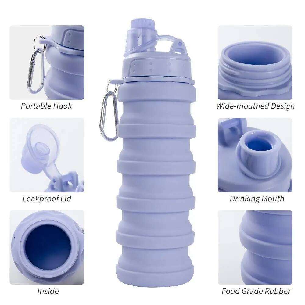 Foldable Portable Silicone for Outdoor Sports Travel Large Capacity Telescopic Water Bottle Z260313
