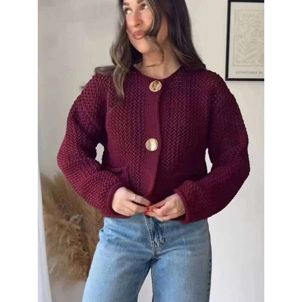 2025 Autumn Winter Knitted For Women Casual Button Long Sleeve Female Sweater 2024 Fashion Loose Lady Cardigans Coat Z260313