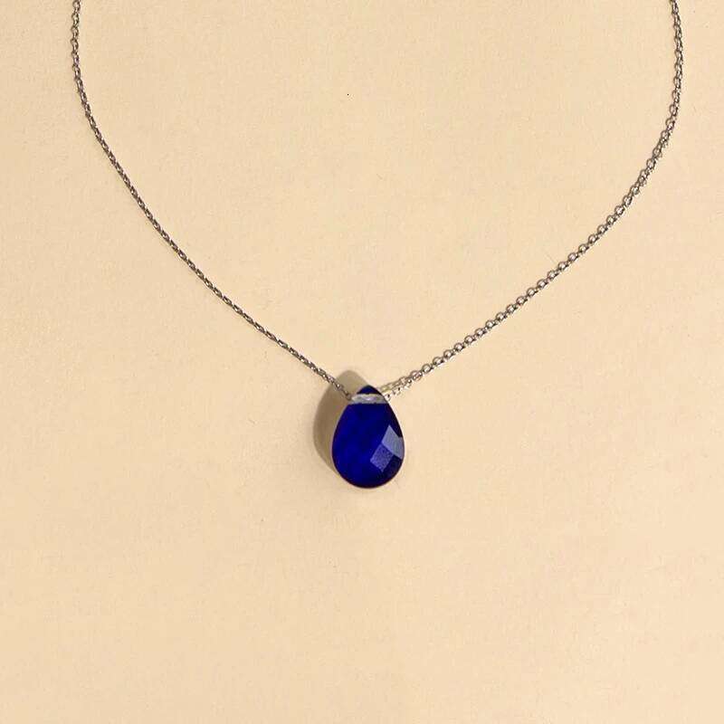 Water Drop Heart Thermochromic Temperature Color-Changing Mood Bead Necklace For Women H260312