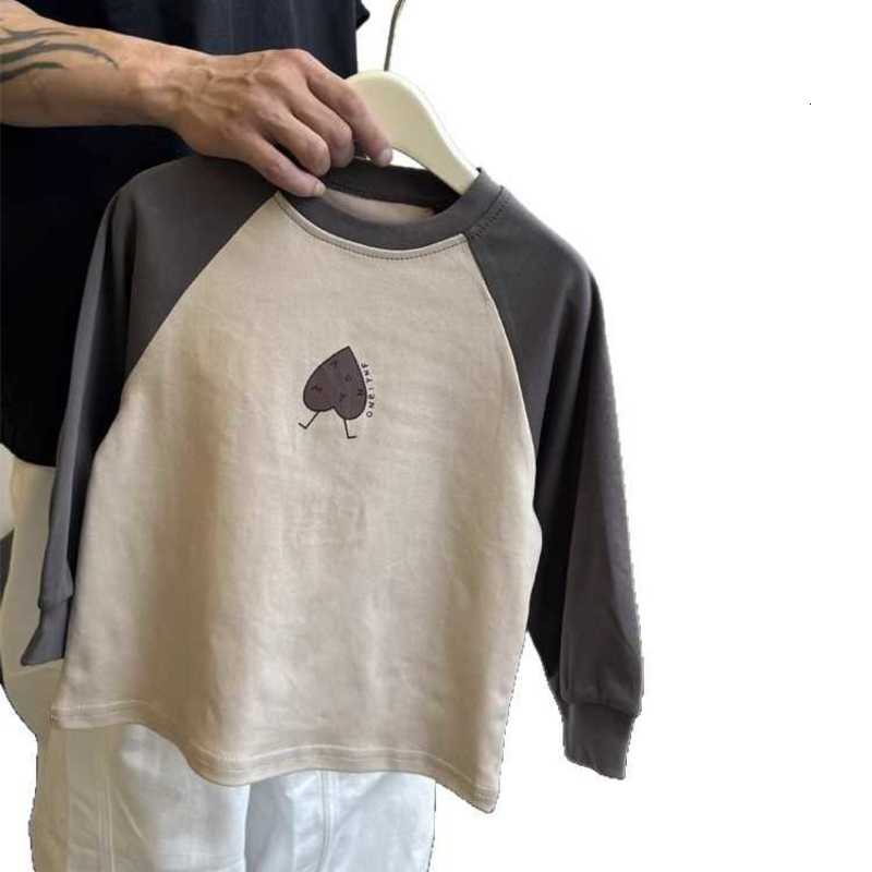 Tshirts New spring and autumn clothing for boys and girls stylish and fashionable tops childrens base shirts cartoon raglan longsleeve cotton Tshirts 