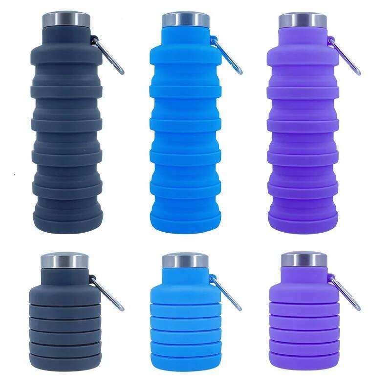 1pc Collapsible, Reusable BPA Free Silicone Foldable Bottles Portable Hiking Cup for Outdoor Mountaineering Tours Bar Tool Z260314