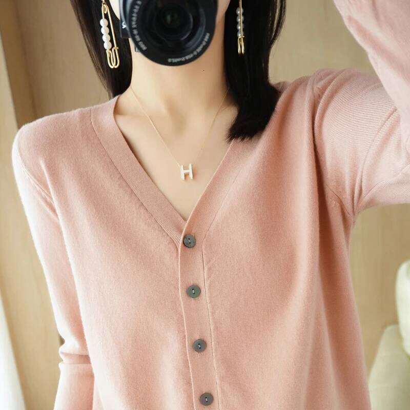 New V-neck cardigan spring autumn, a Korean-style fashionable and comfortable knitted sweater for women-ZD035 Z260313