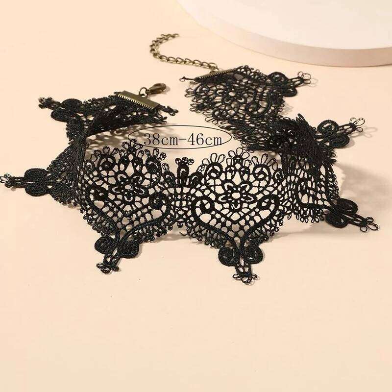 Classic Gothic Tattoo Lace Choker Necklace For Women Big Flower Chain Charm Necklaces Boho Jewelry Christmas Gift X084 H260312