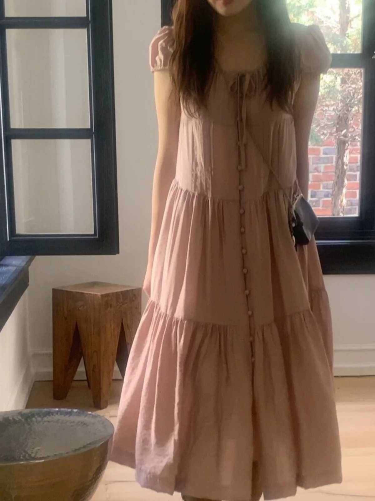 Spring 2025 Chic A-Line Dr Korean Sle Long Svel Womens Faionable Gown Ele Personali Commute Suitable DrT260314