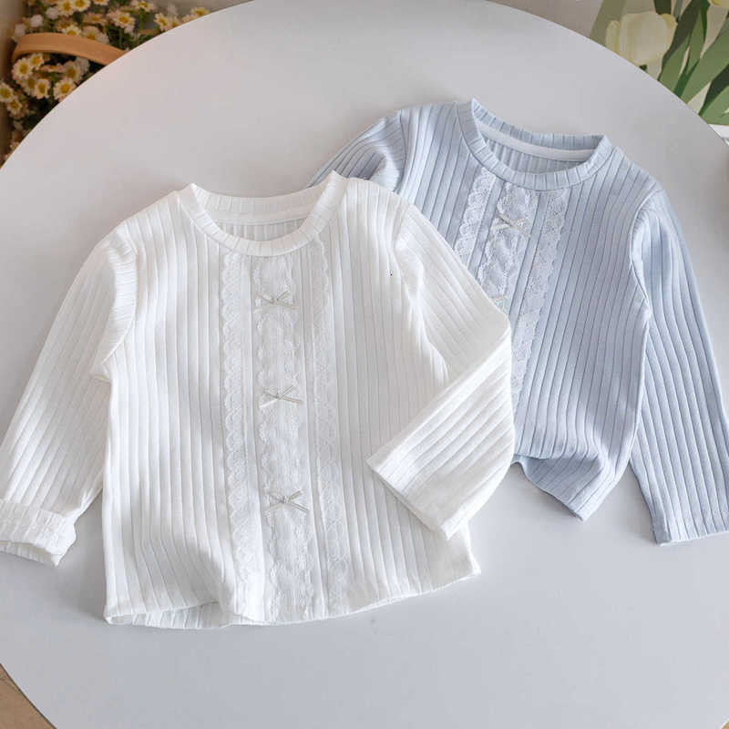 Women's Knits & Tees Girls' Cotton Base Shirt Spring and Autumn New Style Baby T-Shirt Long Sleeve Stylish Casual Fashionable Top Versatile