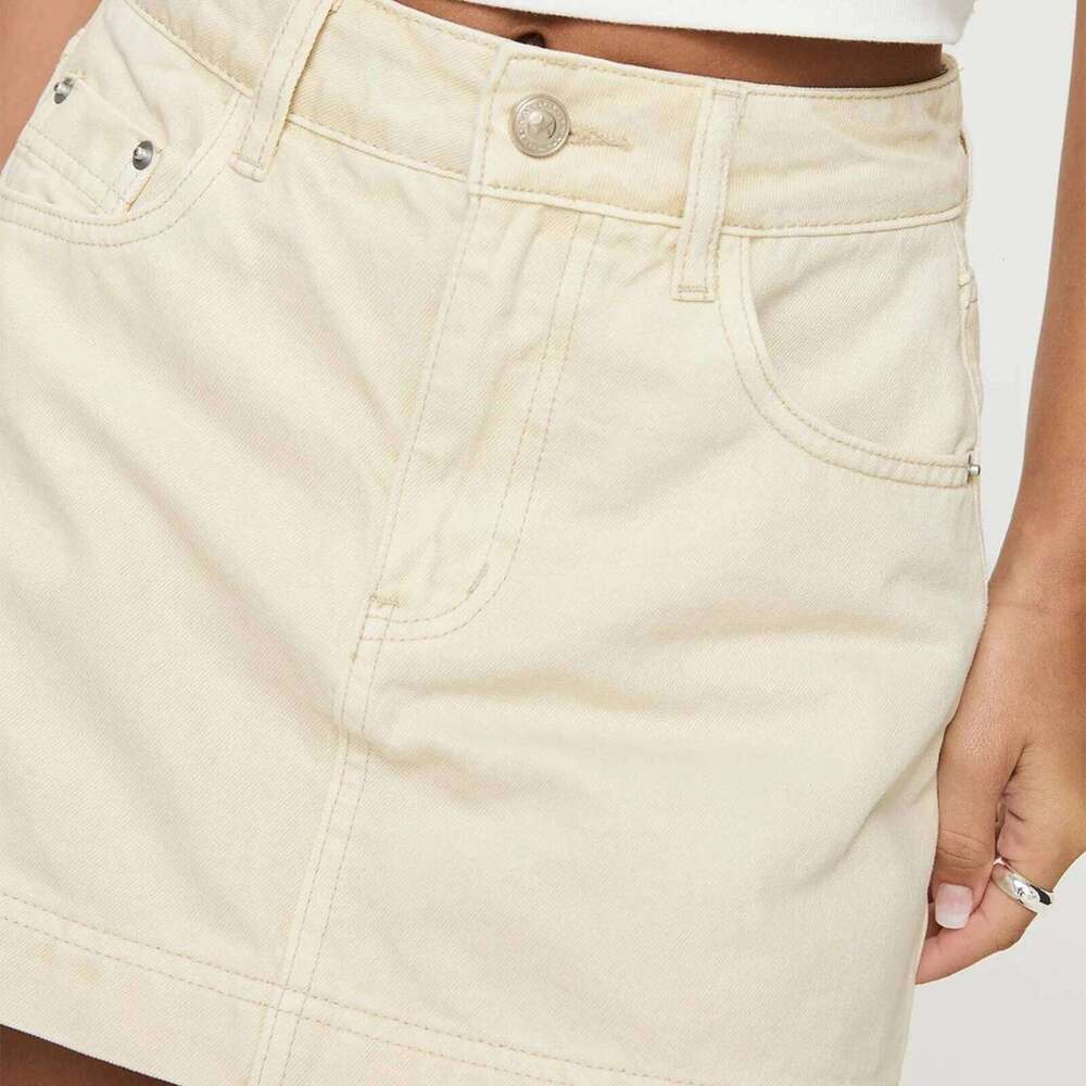 for Women High Waisted Stretchy Jean Mini y2k Vintage Washed Casual Denim Skirts with Pockets Club Party Z260314