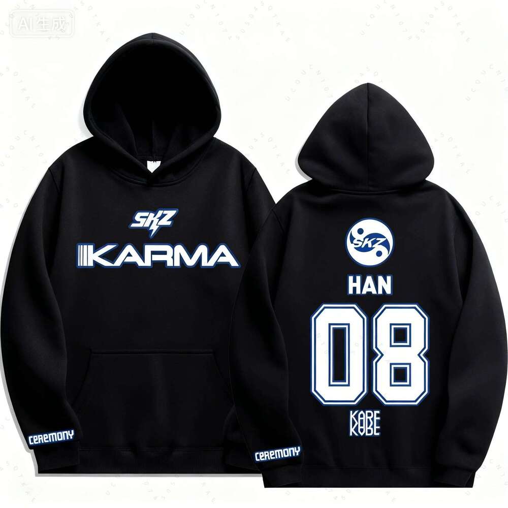 Autumn Winter Kpop Karma Oversized Women Men Harajuku Sweatshirt Streetwear Hip Hop Pullover Hoodie Jacket Couple Clothes Z260314