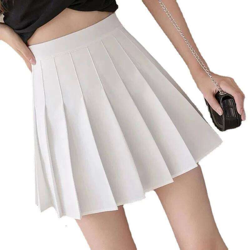 Mini Womens 2024 Summer Japanese School Pleated Skirts High Waist Kawaii Cute Pink Plaid Skirt Uniform Harajuku Jupe Z260314