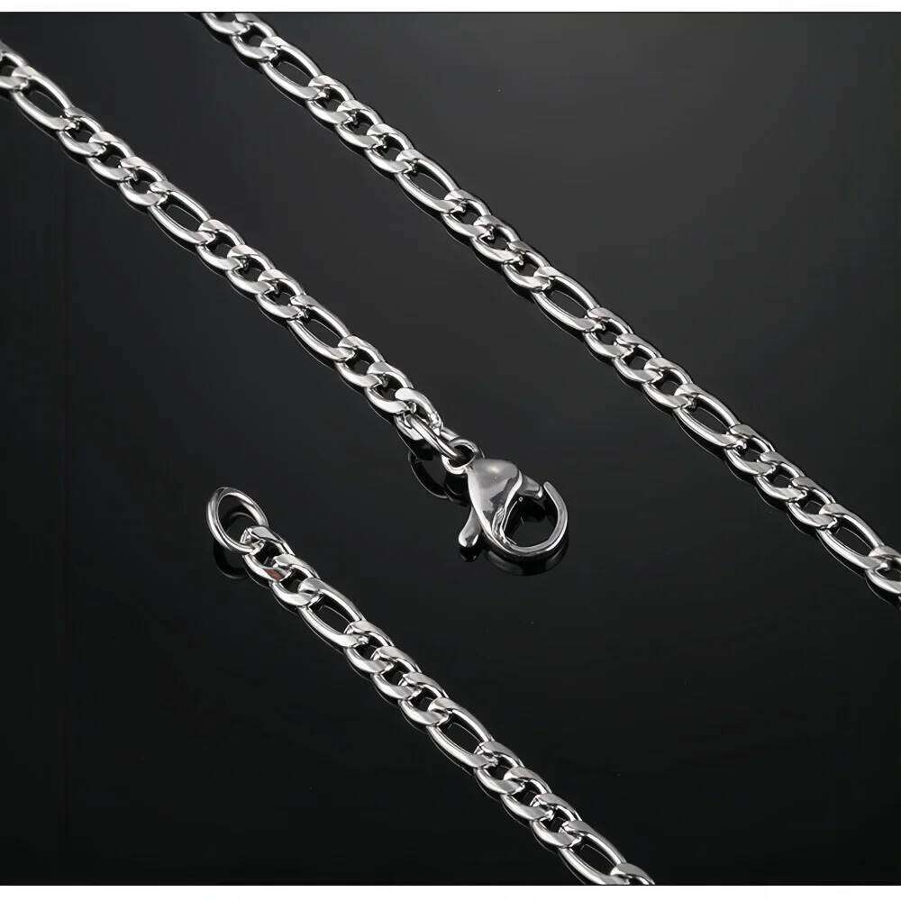 3mm NK Stainless Steel Hip Hop Figaro Men Necklace Fashion Chain Jewelry Accessories H260312