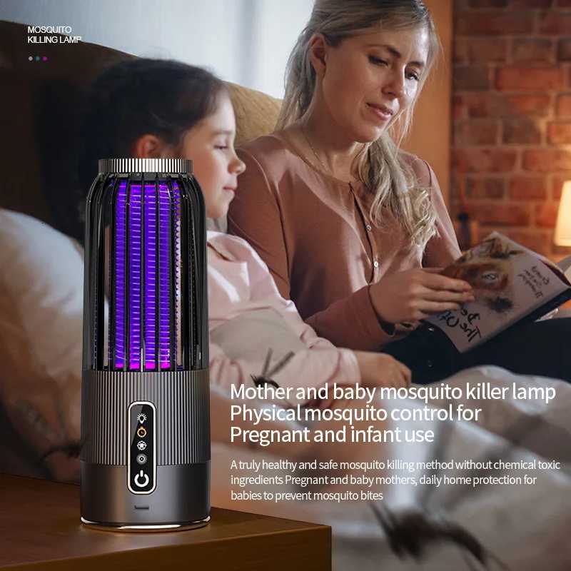 Upgrade Solar Energy Mosquito Killer Lamp Outdoor Mosquito Killer Solar Charging Mosquito Repellent Household Mosquito Killer H260313