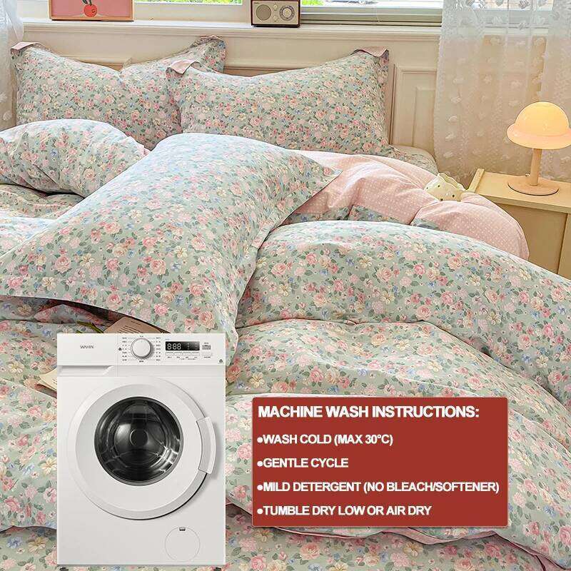 100% Cotton 3pcs - Wrinkle Resistant & Breathable | 1 Duvet Cover 2 Pillowcases, Comfort Bedding Set H260312 - view 7