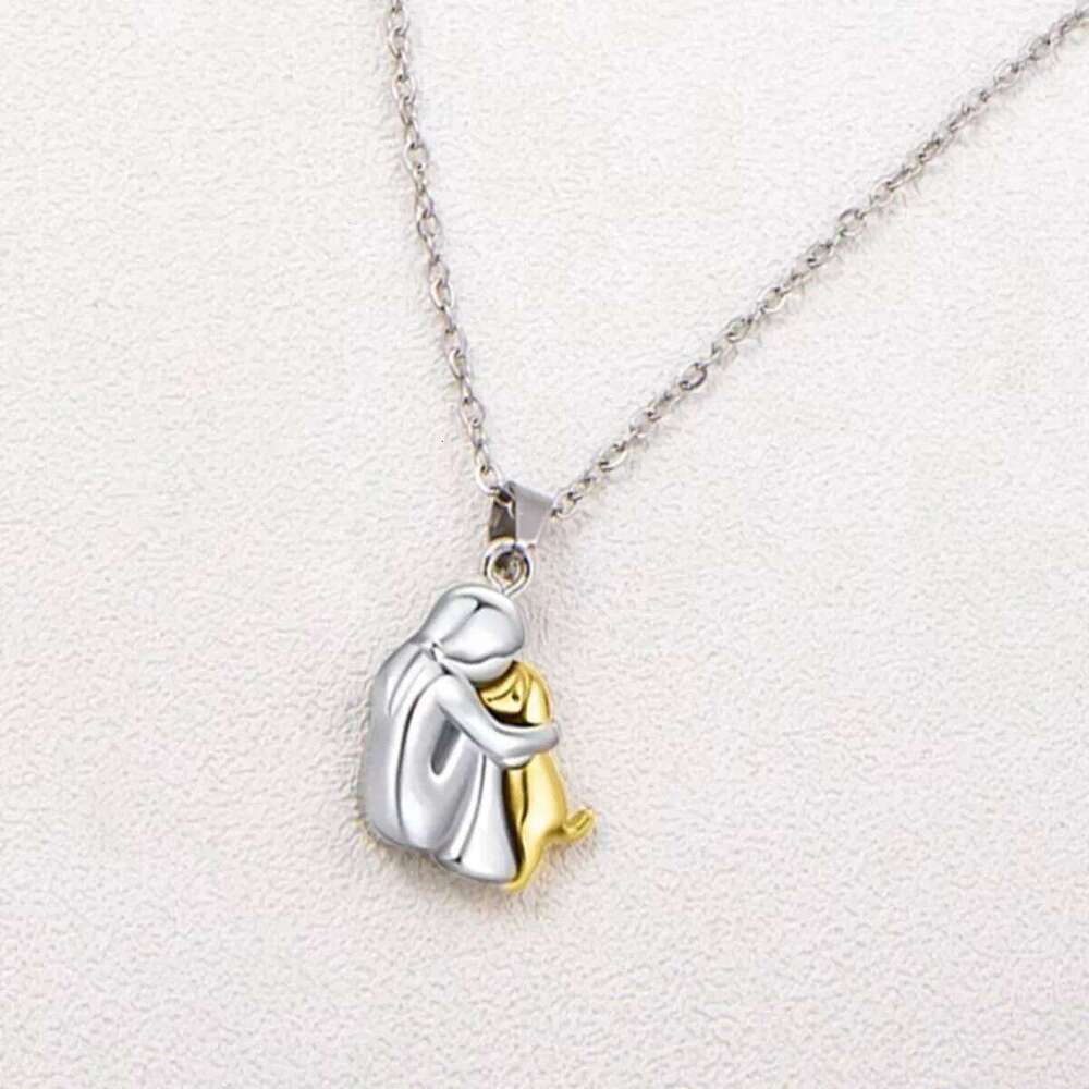 Fashion Women and Dog Necklace Cute Little Girl Puppy Pendants Necklaces Animal Pet Jewelry H260312