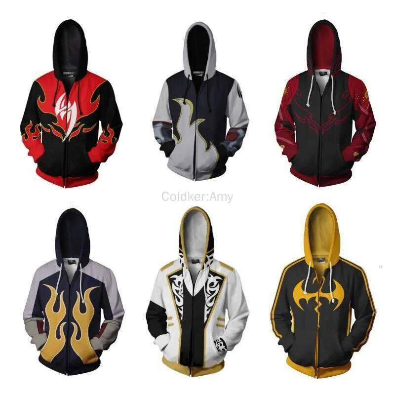 Zip Hoodie Men's and Women's Casual Halloween 3D Printed Hoodies Robot Sweatshirts Games Anime Cosplay Costume Z260314