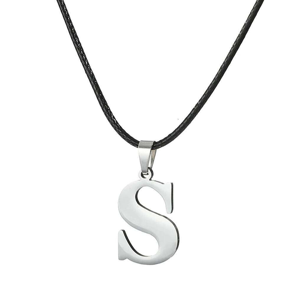 New Stainless Steel A-Z Alphabet Initial 26 English Letter Necklace For Men Women Personalize Jewelry Gifts H260312